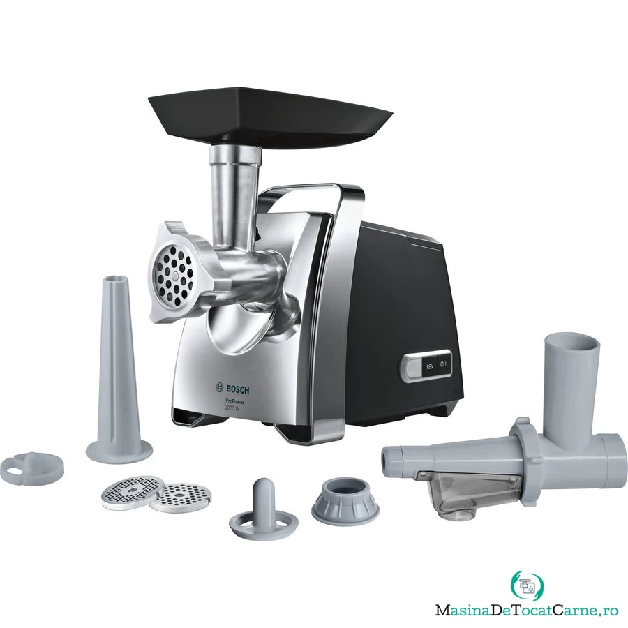 Masina de tocat MFW67450 3.5 kg/min Accesoriu Suc Rosii Putere 2000W Negru/Gri